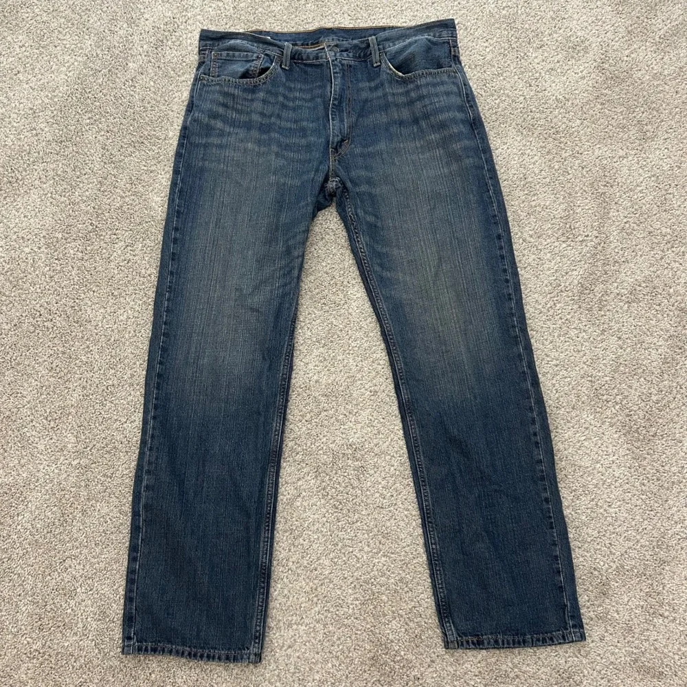 Levi's 559 Relaxed Straight Jeans 38x34 (Fits 38X33) Blue Medium Wash Denim Mens